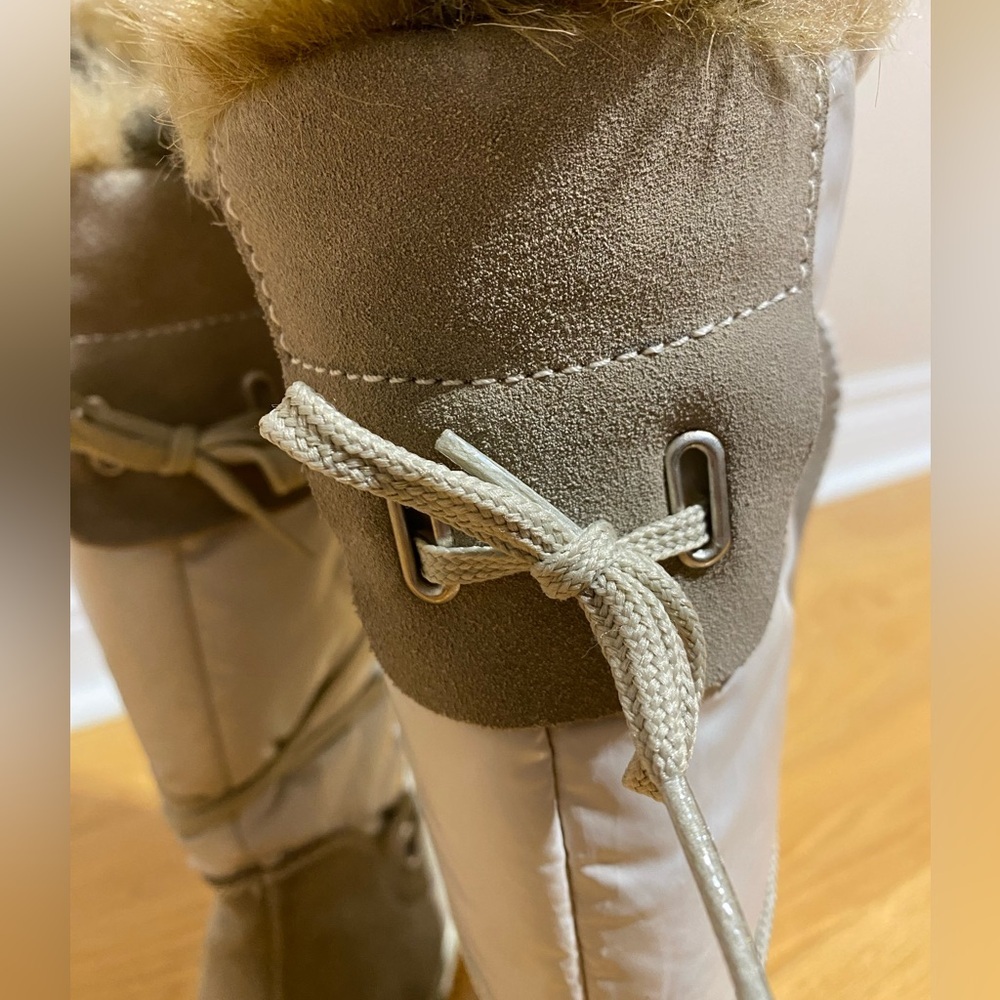 Pajar Winter Boots Cream Lace Up Waterproof Size 37 - Picture 5 of 14